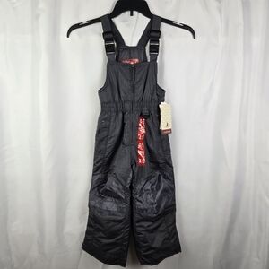NEW Rugged Bear Kids Unisex 4/5 Gray Ski Snow Bib Insulated Jumpsuit Overalls